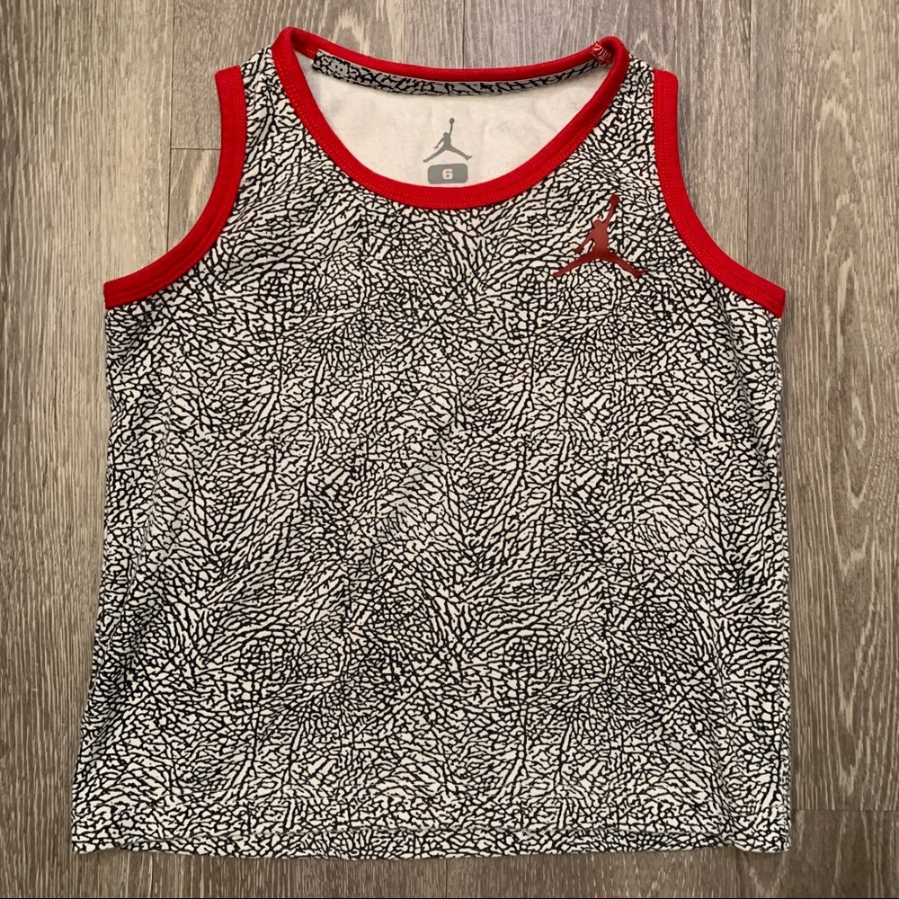 Nike Air Jordan Elephant Print Basketball Tank Top‎ Boy’s Size 6 (5-6yrs)